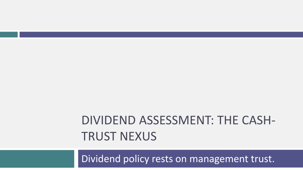 dividend assessment the cash trust nexus n.w