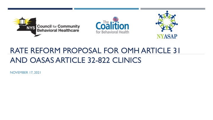 rate reform proposal for omh article 31 and oasas n.w