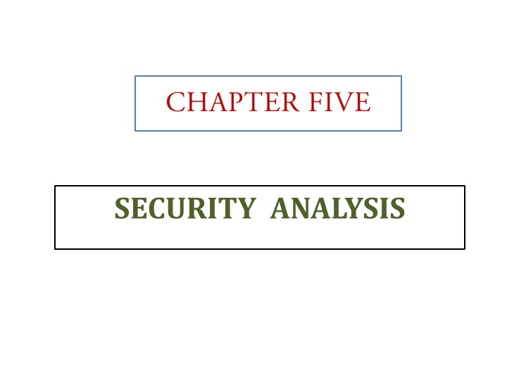 security analysis n.w