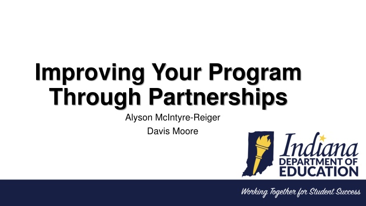 improving your program through partnerships n.w