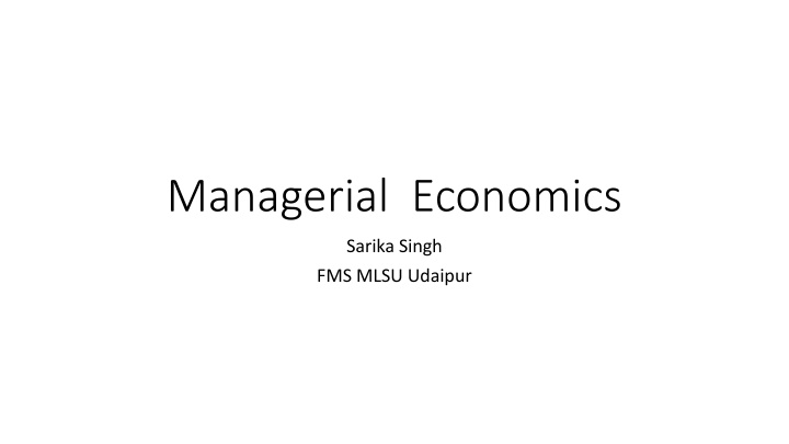 managerial economics n.w