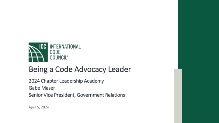 Becoming a Code Advocacy Leader in 2024 Chapter Leadership Academy