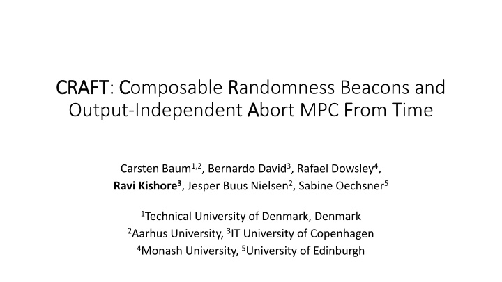 craft craft c composable r randomness beacons n.w