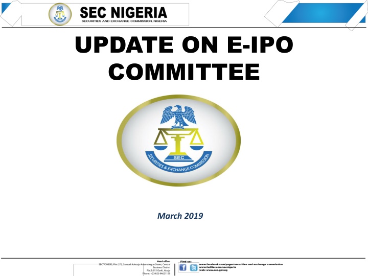 update on e ipo committee n.w
