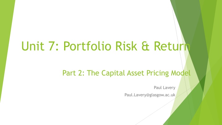 unit 7 portfolio risk return n.w