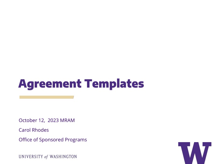 agreement templates n.w