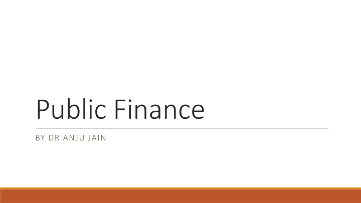 Public Finance