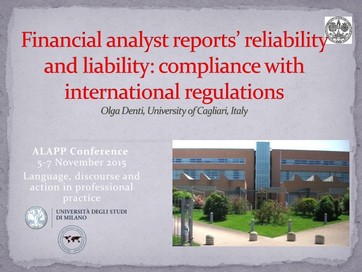 financial analyst reports reliability n.w