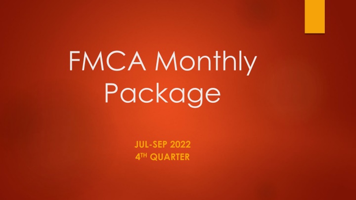 fmca monthly package n.w