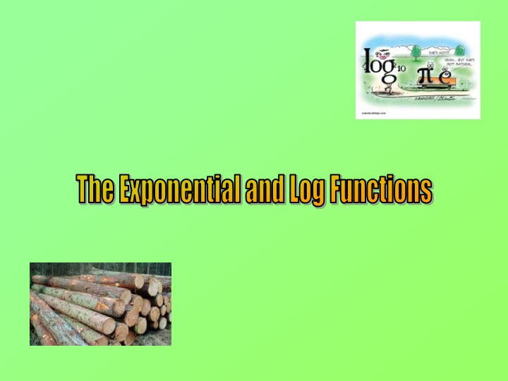 the exponential and log functions n.w
