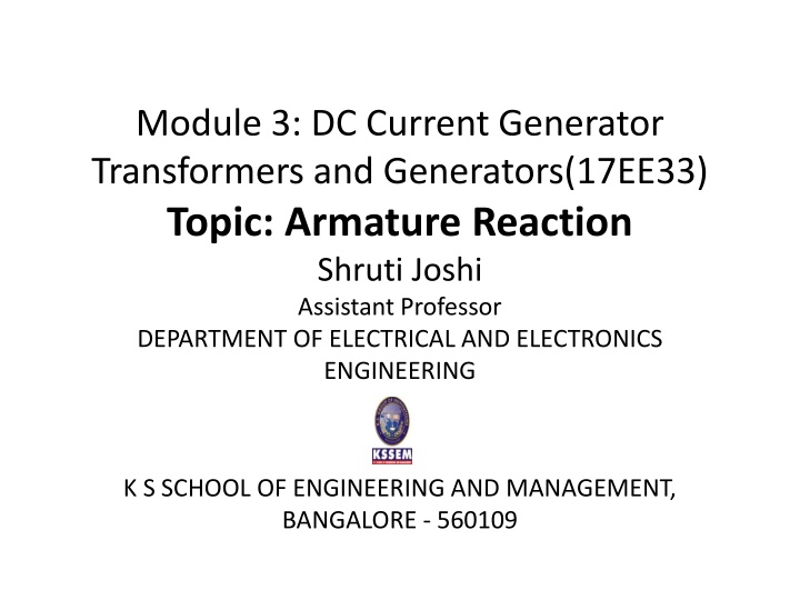module 3 dc current generator transformers n.w