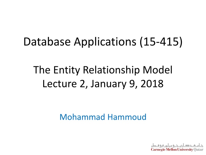 Introduction to Database Systems and ER Model