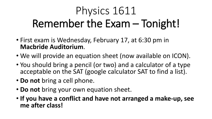 physics 1611 n.w