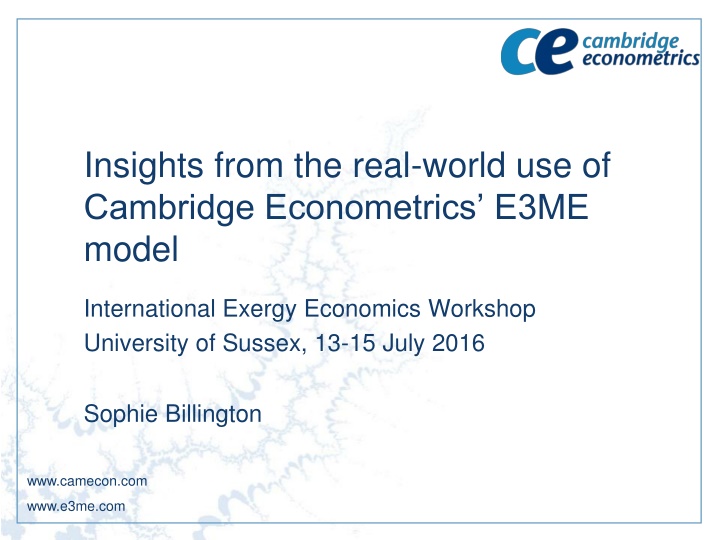 insights from the real world use of cambridge n.w