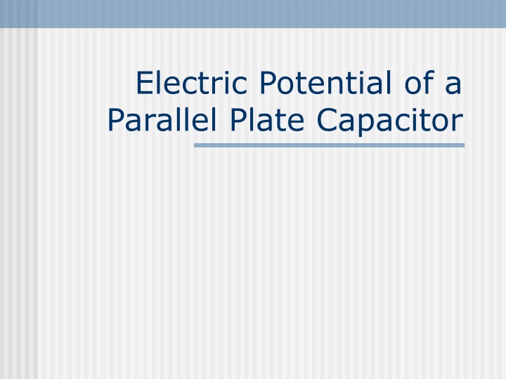 electric potential of a parallel plate capacitor n.w