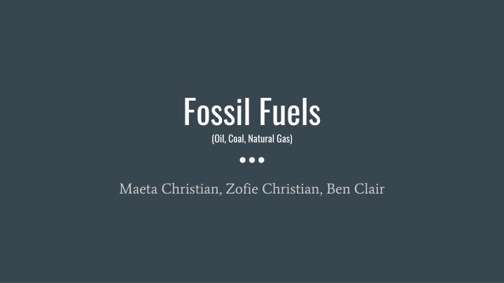 Fossil Fuels and Power Plants