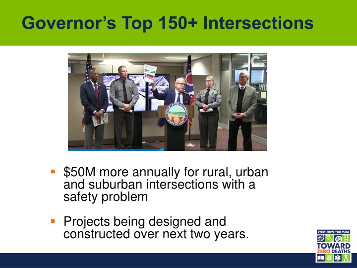 Governors' Top 150+ Intersections Safety Projects for Rural, Urban, and Suburban Areas
