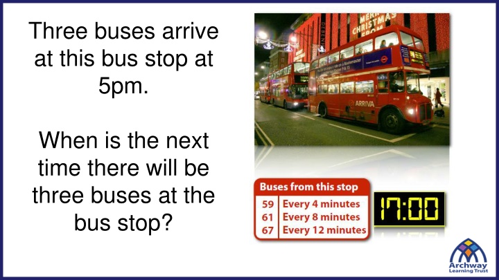 three buses arrive at this bus stop at 5pm n.w