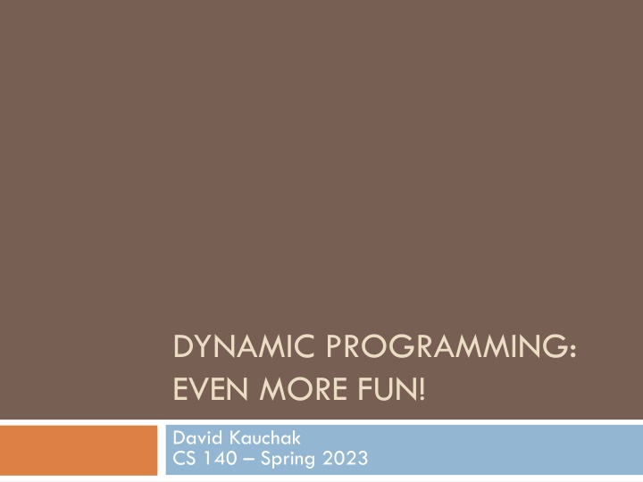 dynamic programming even more fun n.w
