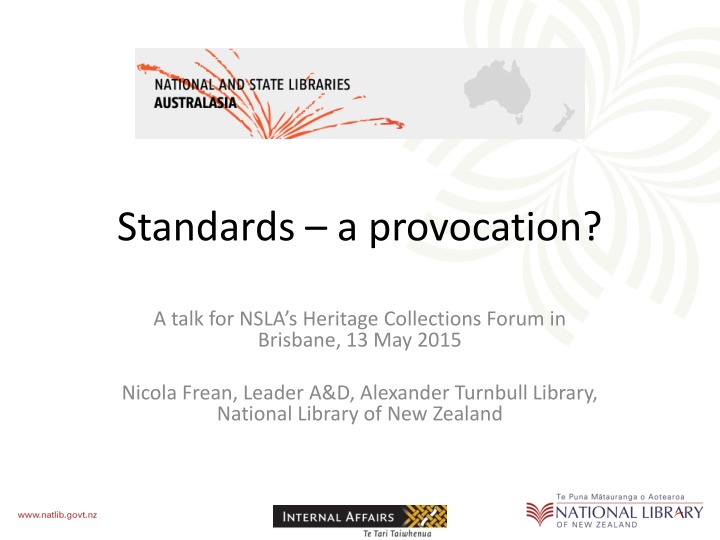 standards a provocation n.w