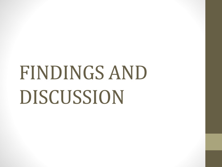 findings and discussion n.w