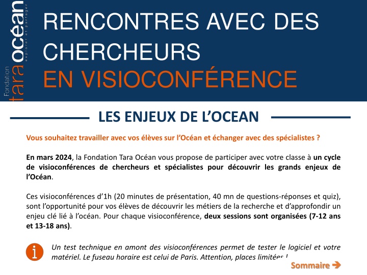 Discovering Ocean's Challenges: Virtual Meetings with Researchers