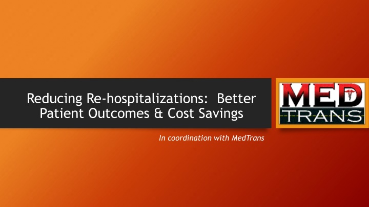 reducing re hospitalizations better patient n.w