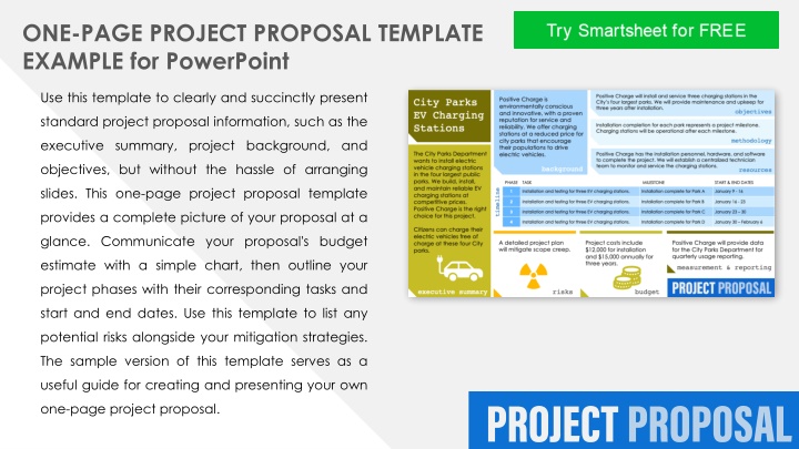 one page project proposal template example n.w