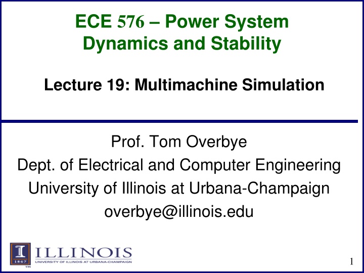 ece 576 power system dynamics and stability n.w