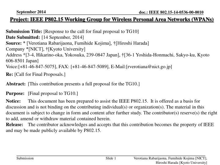 september 2014 project ieee p802 15 working group n.w