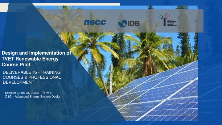 TVET Renewable Energy Course: Advanced Energy System Design