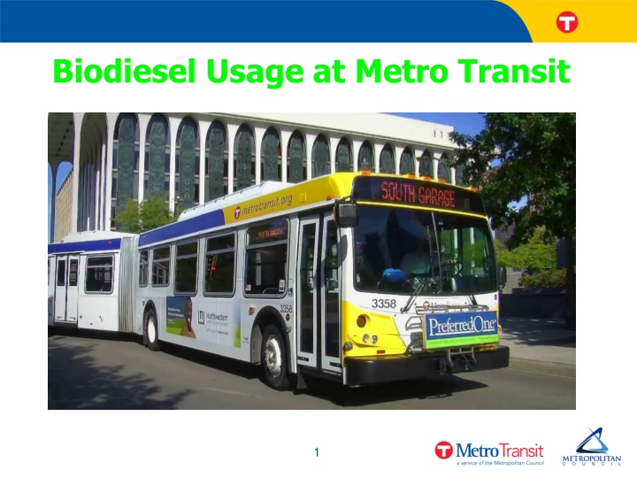 biodiesel usage at metro transit n.w