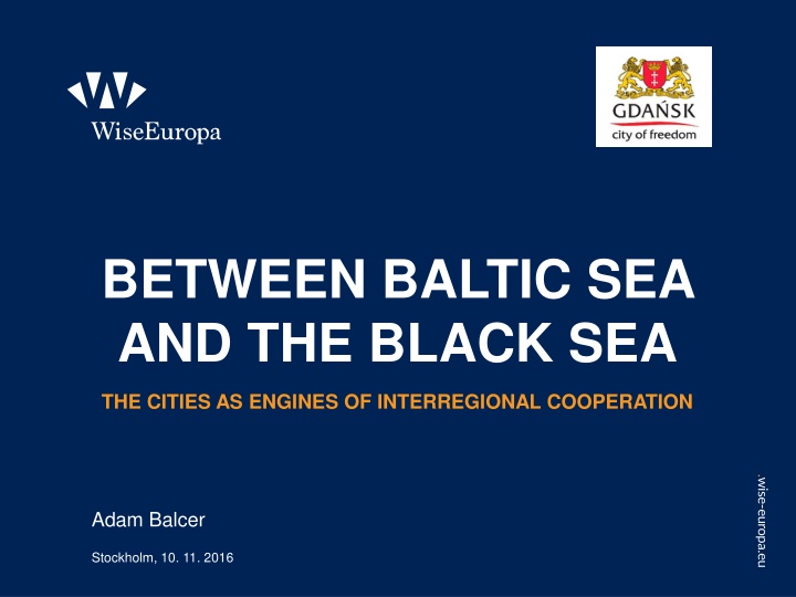 between baltic sea and the black sea n.w