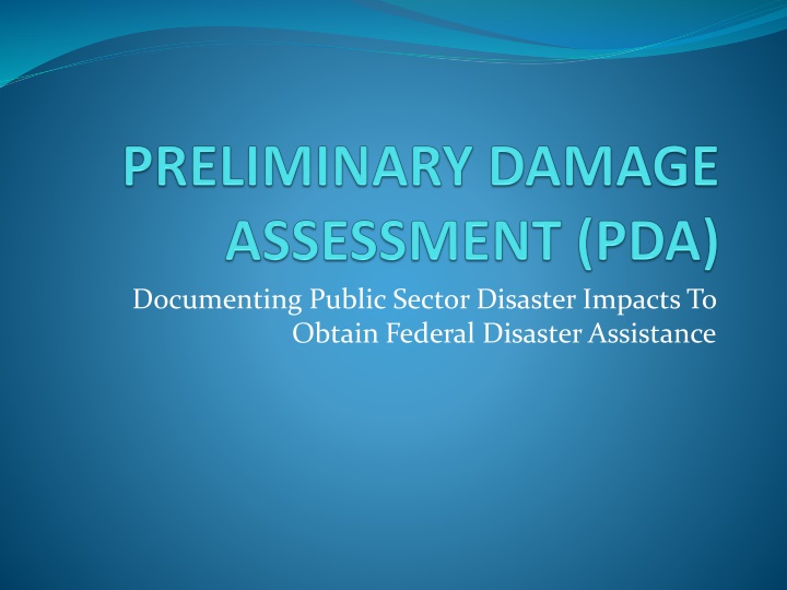 documenting public sector disaster impacts n.w