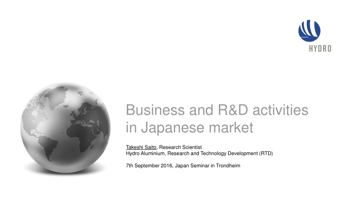 business and r d activities in japanese market n.w
