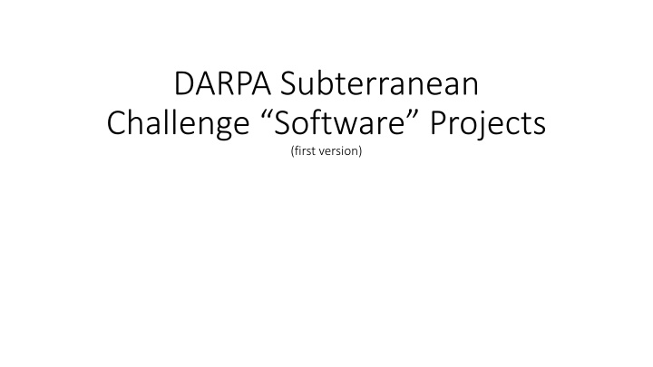 darpa subterranean challenge software projects n.w