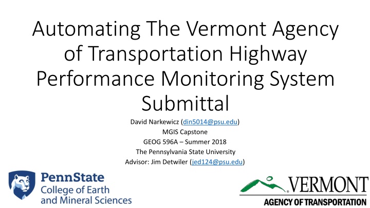 automating the vermont agency of transportation n.w