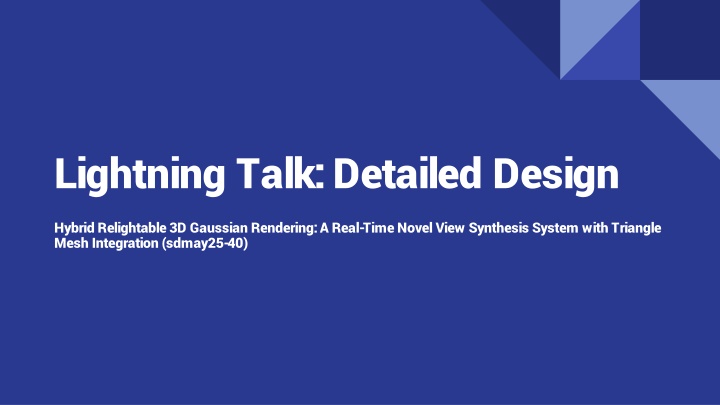 lightning talk detailed design n.w