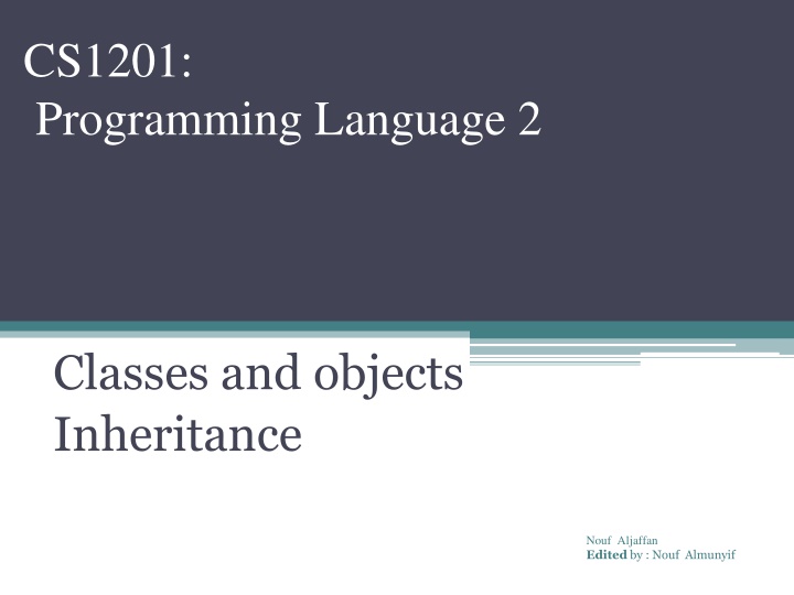 cs1201 programming language 2 n.w