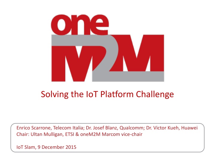 solving the iot platform challenge n.w
