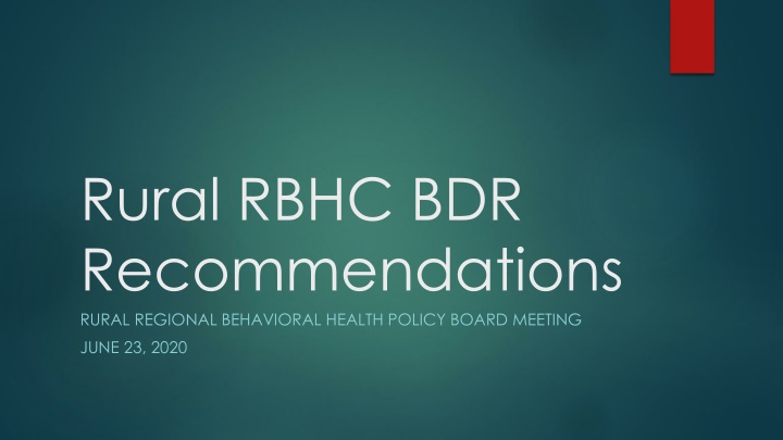 rural rbhc bdr recommendations rural regional n.w