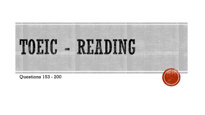 toeic reading n.w