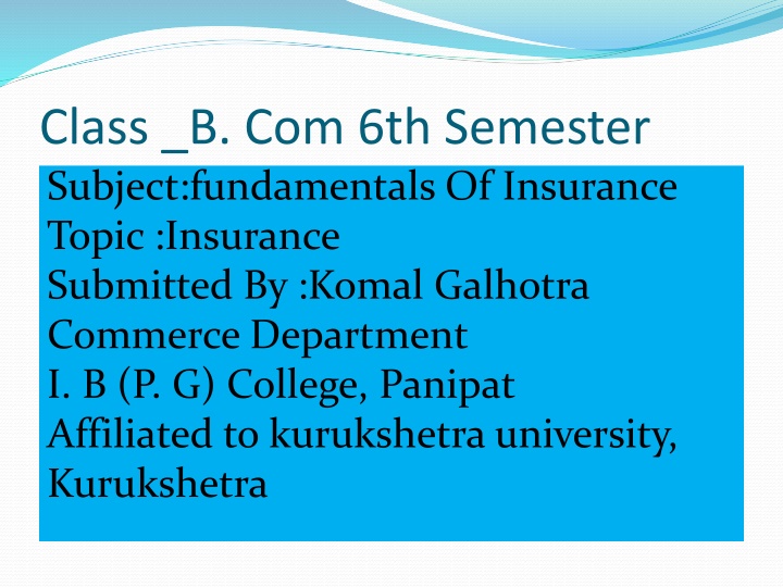 class b com 6th semester subject fundamentals n.w