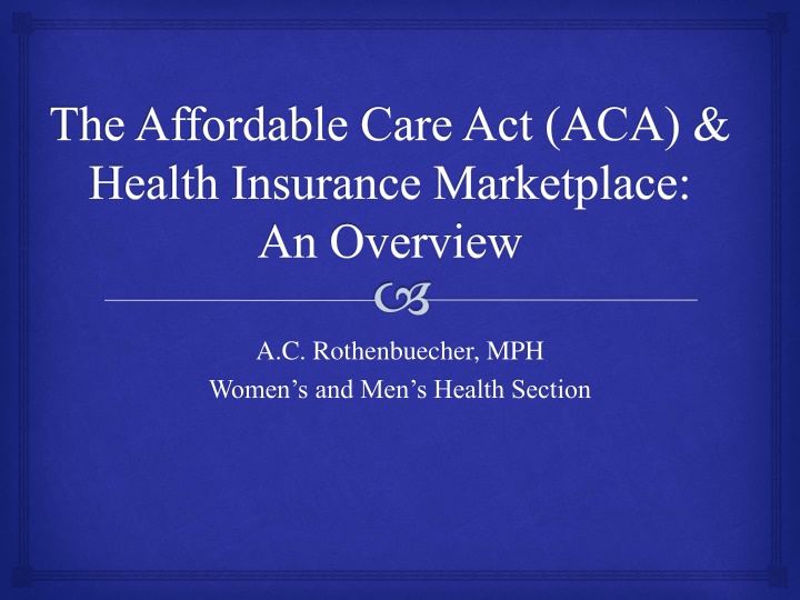 the affordable care act aca health insurance n.w