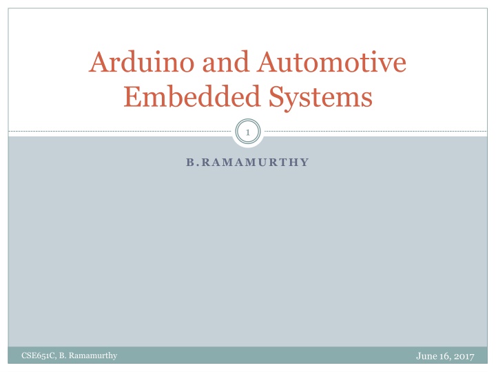 Arduino and Automotive Embedded Systems: Exploring Innovation