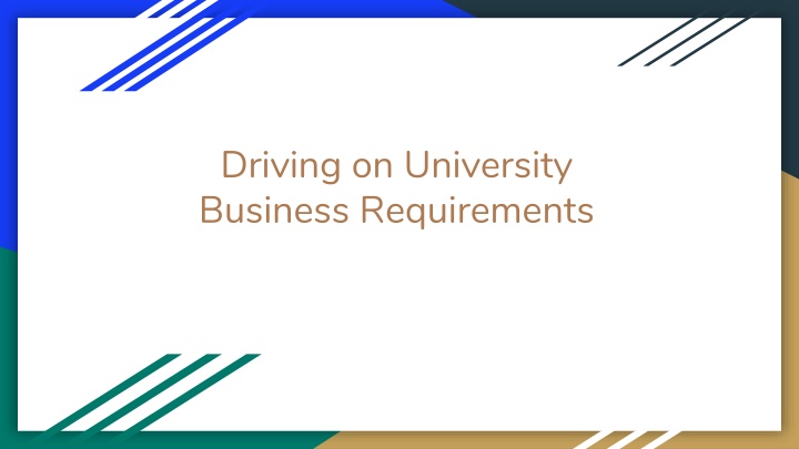 driving on university business requirements n.w
