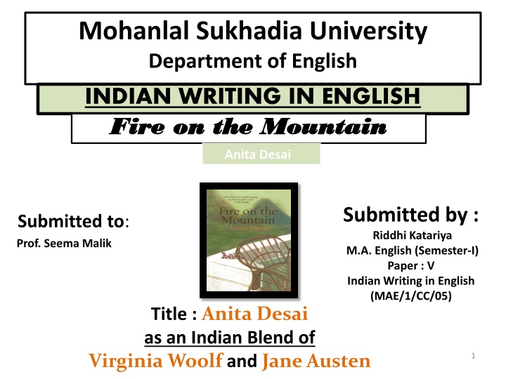 mohanlal sukhadia university department of english n.w