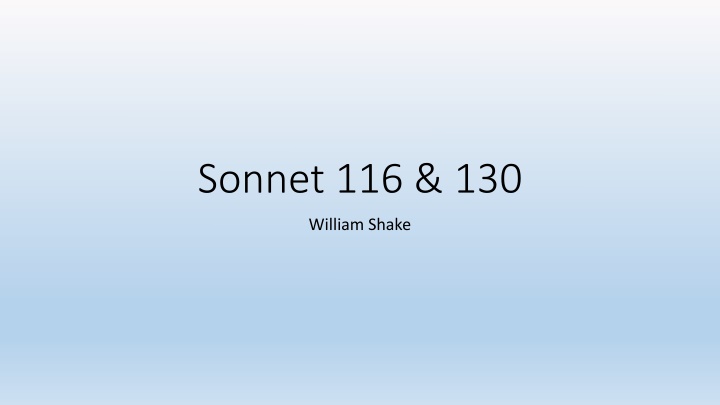 sonnet 116 130 n.w