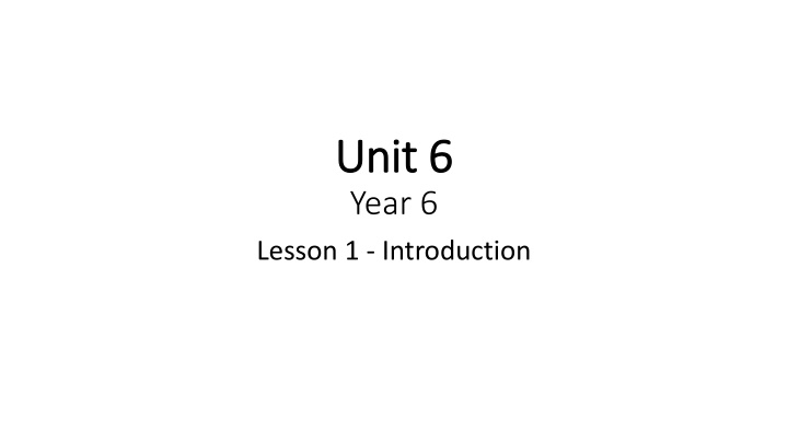 unit 6 unit 6 year 6 n.w