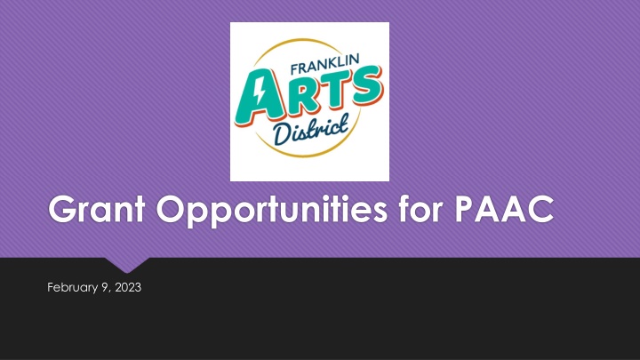 grant opportunities for paac n.w